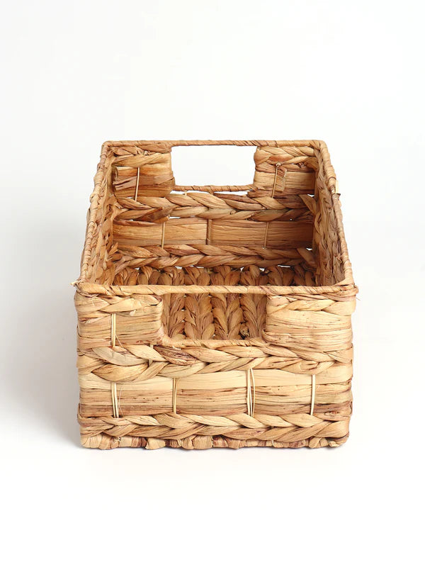 Multipurpose Water Hyacinth Organiser Basket for Decorative and Functional Use