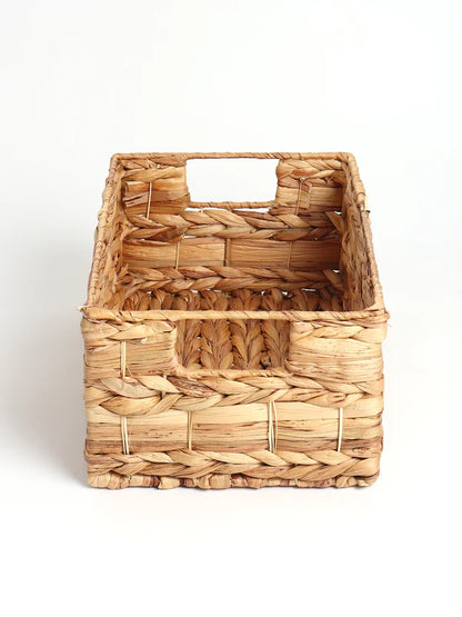 Multipurpose Water Hyacinth Organiser Basket for Decorative and Functional Use