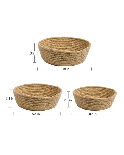 Organisateurs en jute - Lot de 3