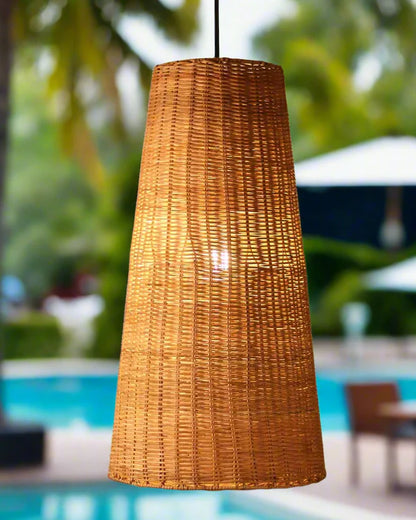 Natural Rattan Pendant Light for Hall and Living Area