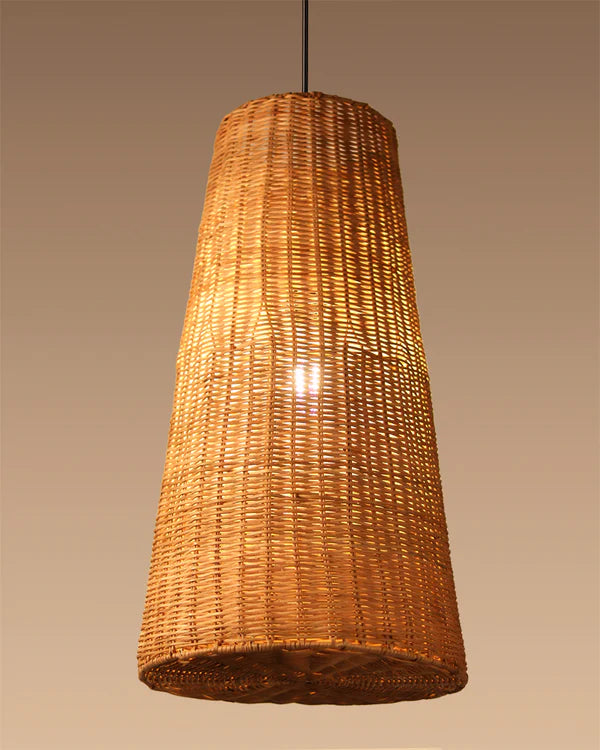 Natural Rattan Pendant Light for Hall and Living Area