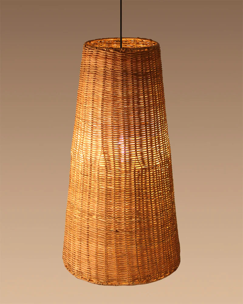 Natural Rattan Pendant Light for Hall and Living Area
