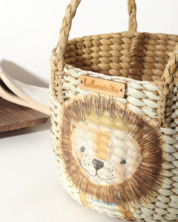 Natural Seagrass Round Fruit Basket for Dining Table and Kitchen Storage