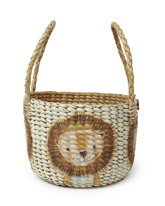 Natural Seagrass Round Fruit Basket for Dining Table and Kitchen Storage