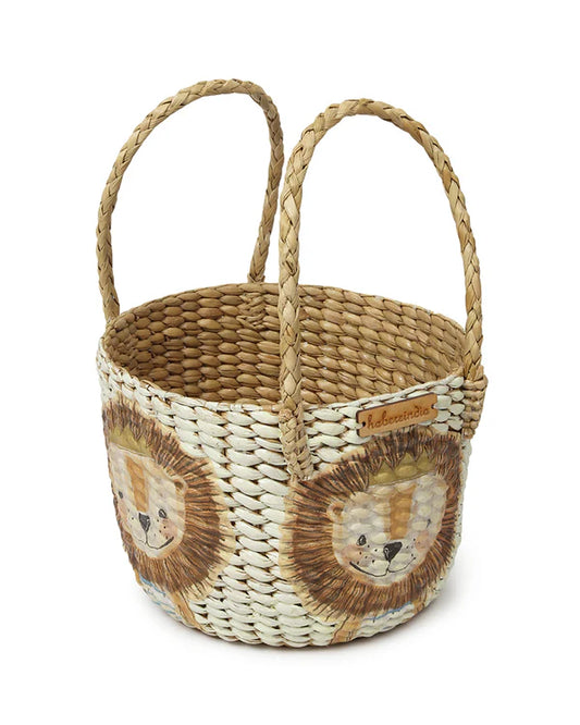 Natural Seagrass Round Fruit Basket for Dining Table and Kitchen Storage