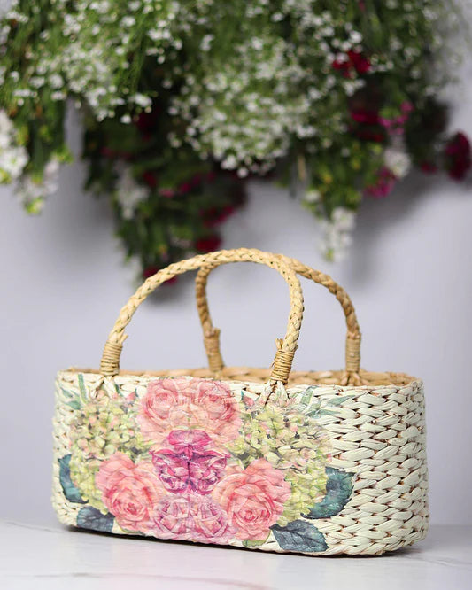 Natural Seagrass Storage Basket for Gifts, Fruits, and Everyday Home Organization