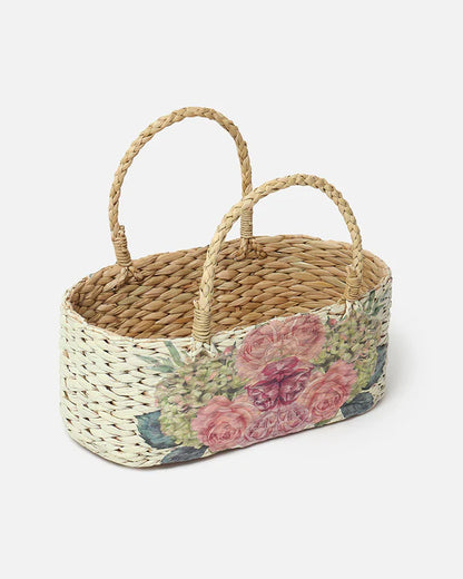 Natural Seagrass Storage Basket for Gifts, Fruits, and Everyday Home Organization