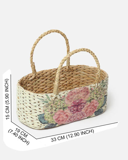 Natural Seagrass Storage Basket for Gifts, Fruits, and Everyday Home Organization