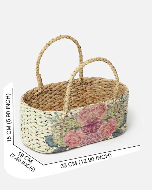 Natural Seagrass Storage Basket for Gifts, Fruits, and Everyday Home Organization