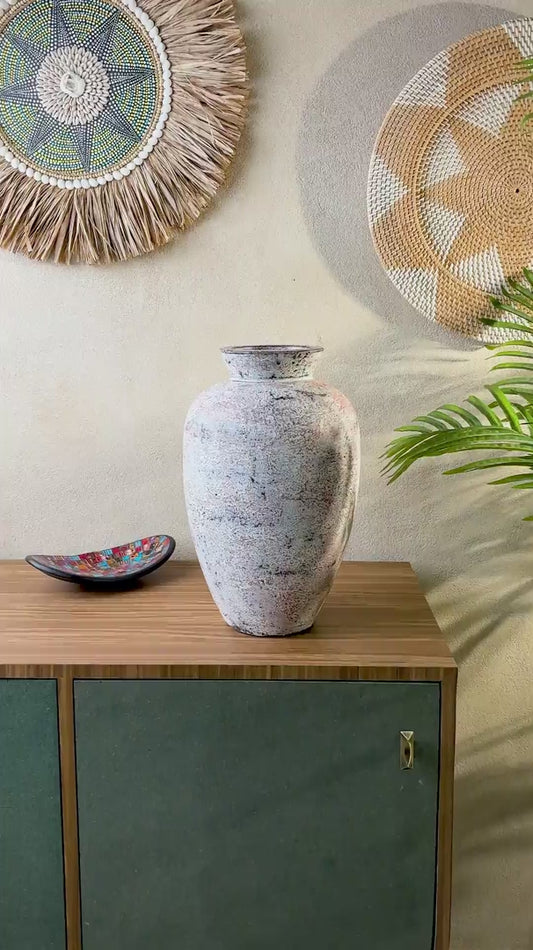 Antique Finish Terracotta Vase for Old World Charm