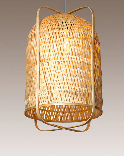 Rustic Bamboo Ceiling Light for Home Decor