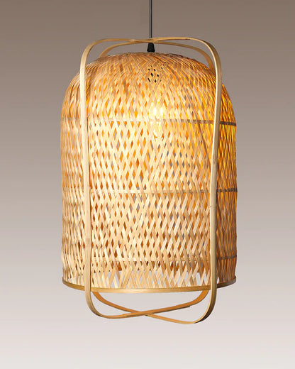 Rustic Bamboo Ceiling Light for Home Decor
