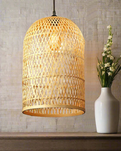 Rustic Bamboo Pendant Light for Home Decor and Hall