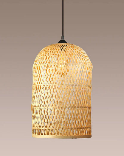 Rustic Bamboo Pendant Light for Home Decor and Hall