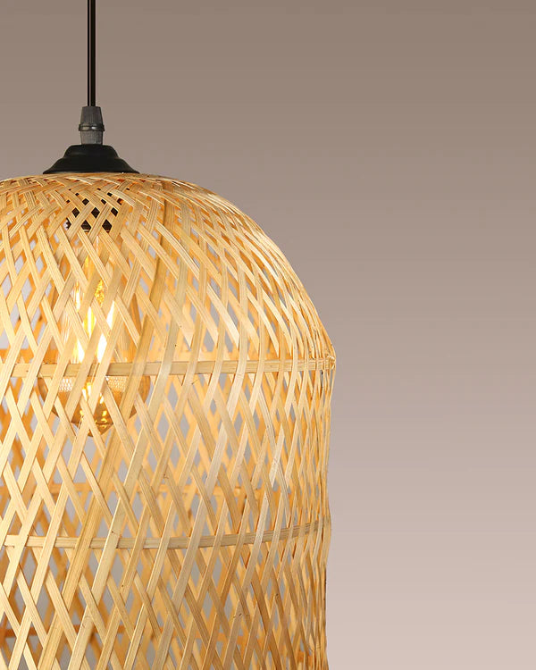 Rustic Bamboo Pendant Light for Home Decor and Hall