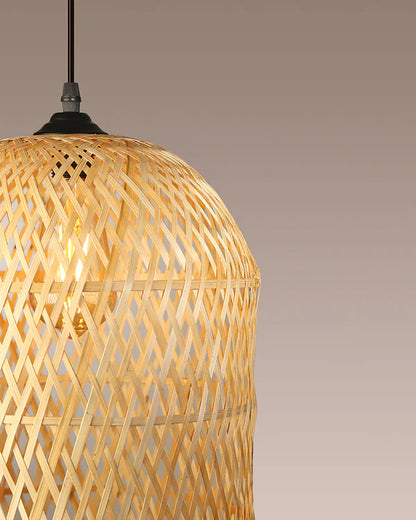 Rustic Bamboo Pendant Light for Home Decor and Hall