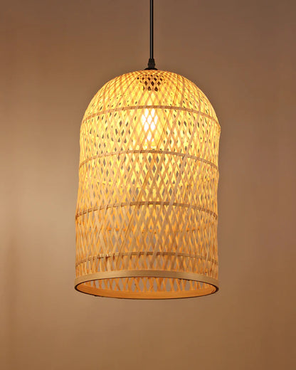 Rustic Bamboo Pendant Light for Home Decor and Hall