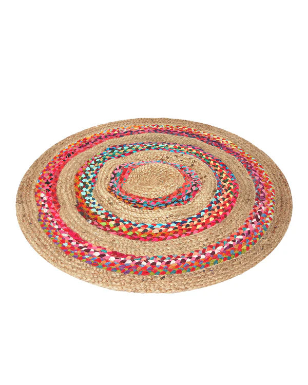 Tapis rond en jute