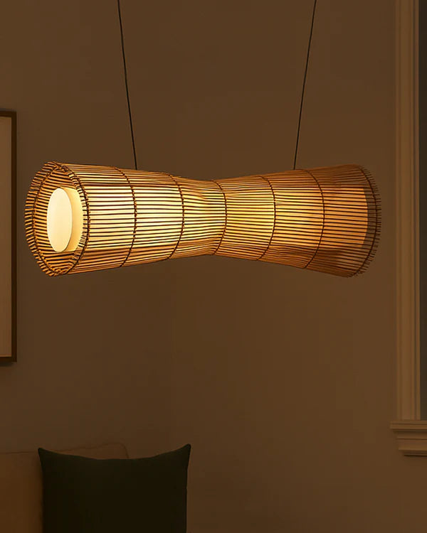 Rustic Rattan Pendant Light for Bedroom and Living Room