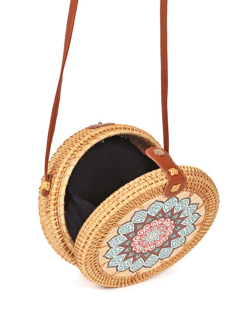 Sacs ronds en rotin | Sacs à bandoulière de plage