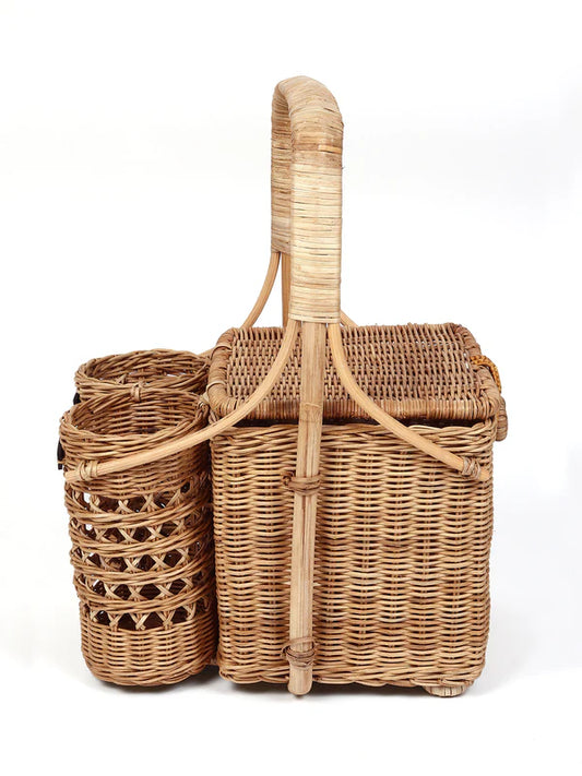 Picknickkorb aus Weide | Rohr-Bambus-Korb