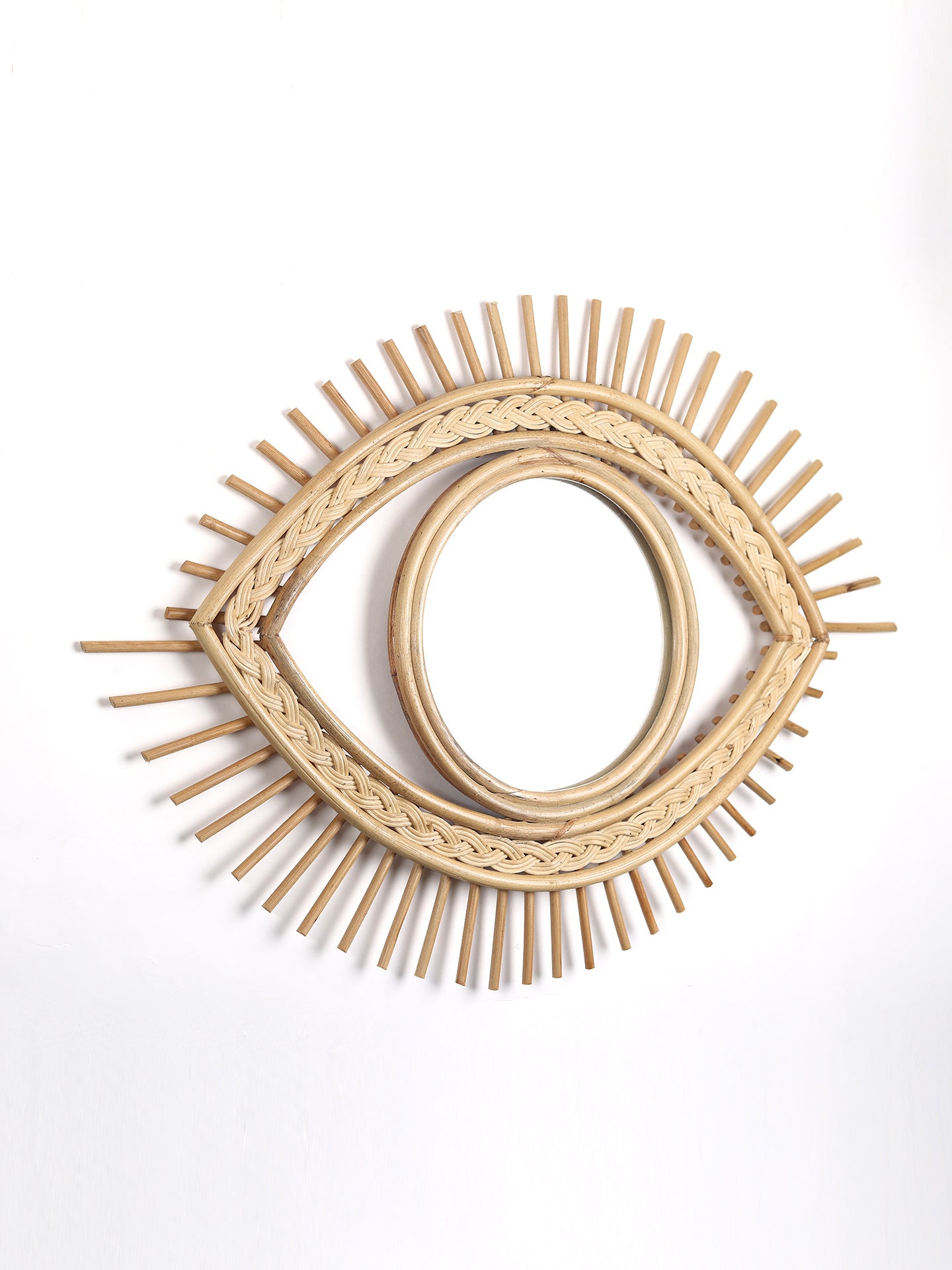 Rattan Wall Mirror | Boho Wall Mirror