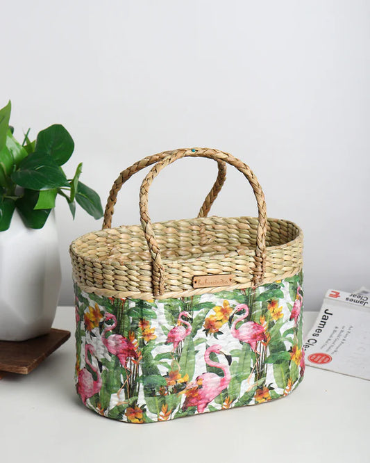 Seagrass Picnic Basket & Tiffin Carrier for Weekend Outings