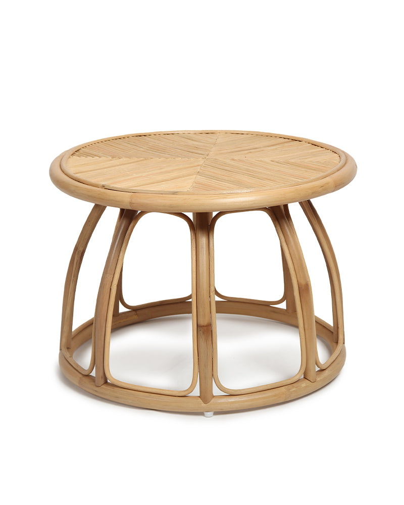 Hobo Rattan Table | Cane Round Table | Rattan Stool | Side Table