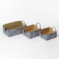 Plateaux de Rangement en Canne - Lot de 3