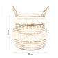 White Seagrass Plant & Storage Baskets
