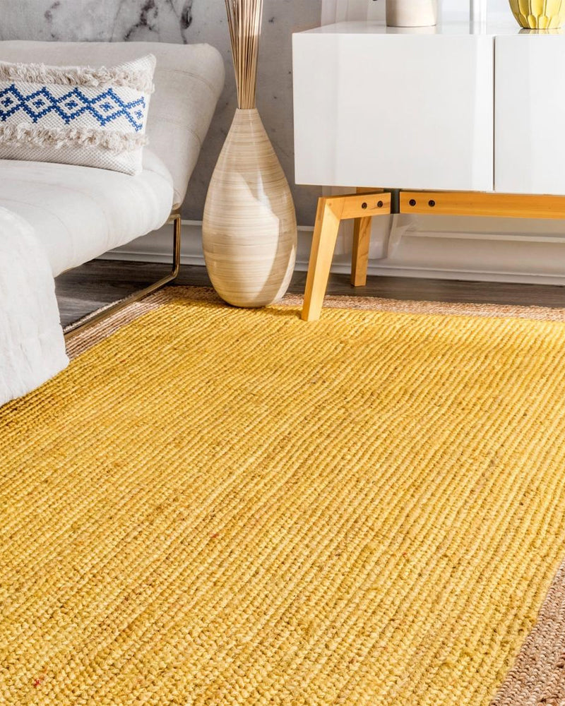 Yellow Jute Area Carpet