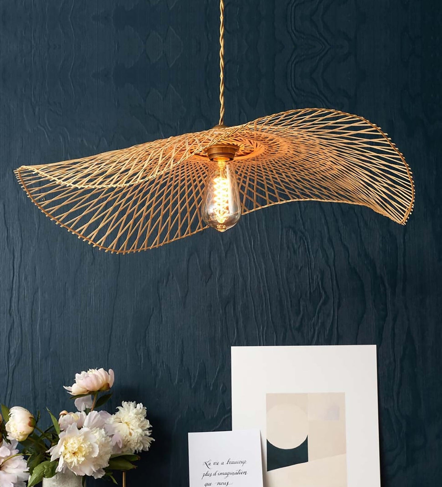 Bamboo Rattan Pendant Lampshade