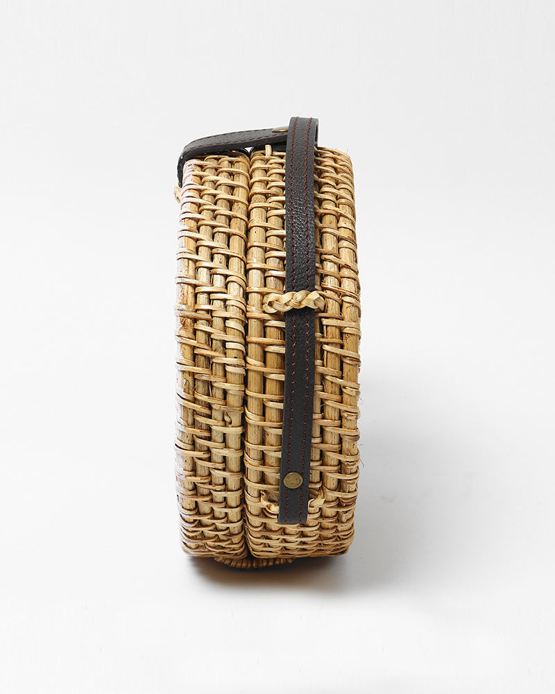 Bamboo Handle Rattan Bag / Caramel – walker&wade