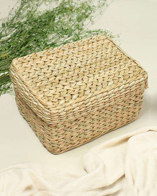 Seagrass Lid Box - Large