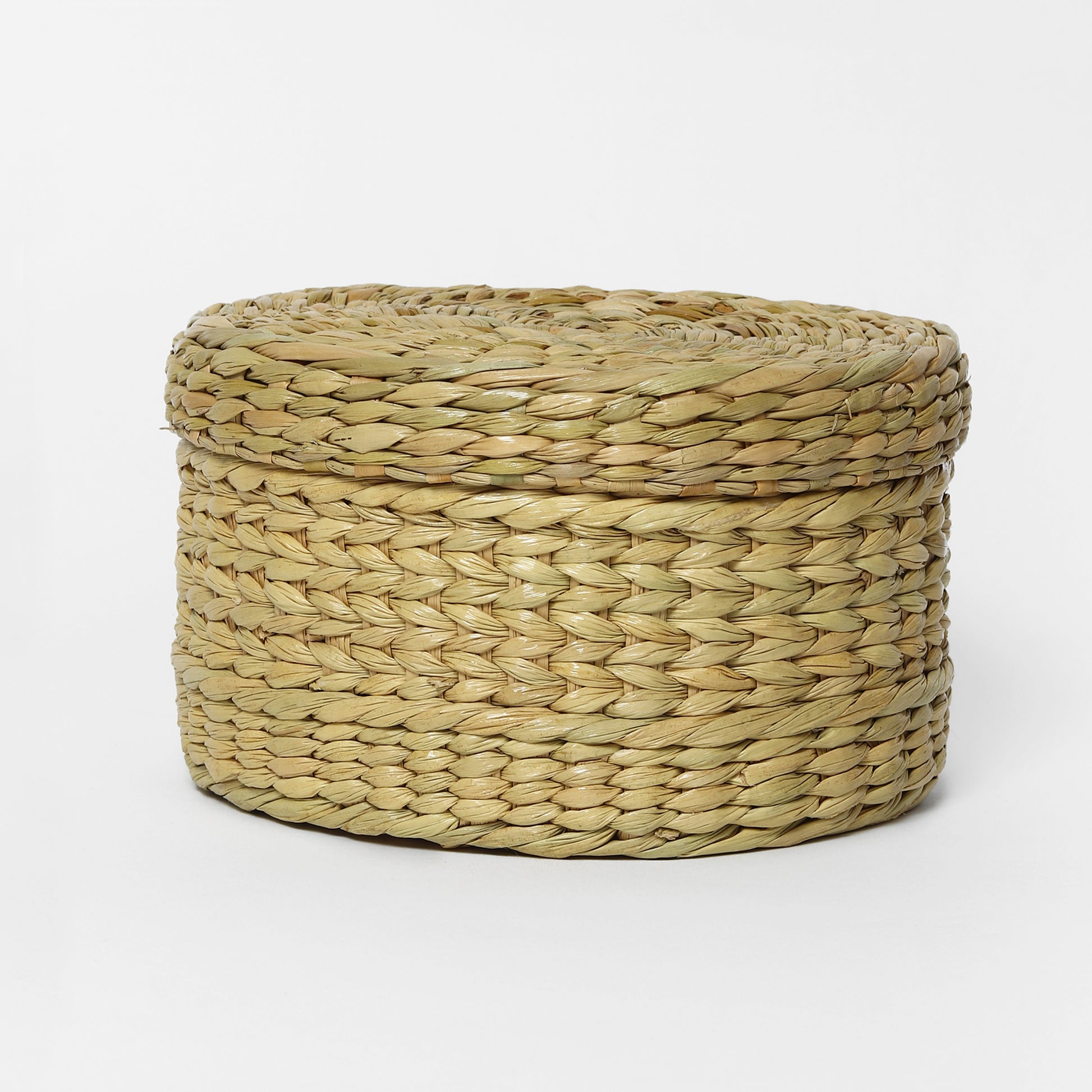 Round Seagrass Lid Box