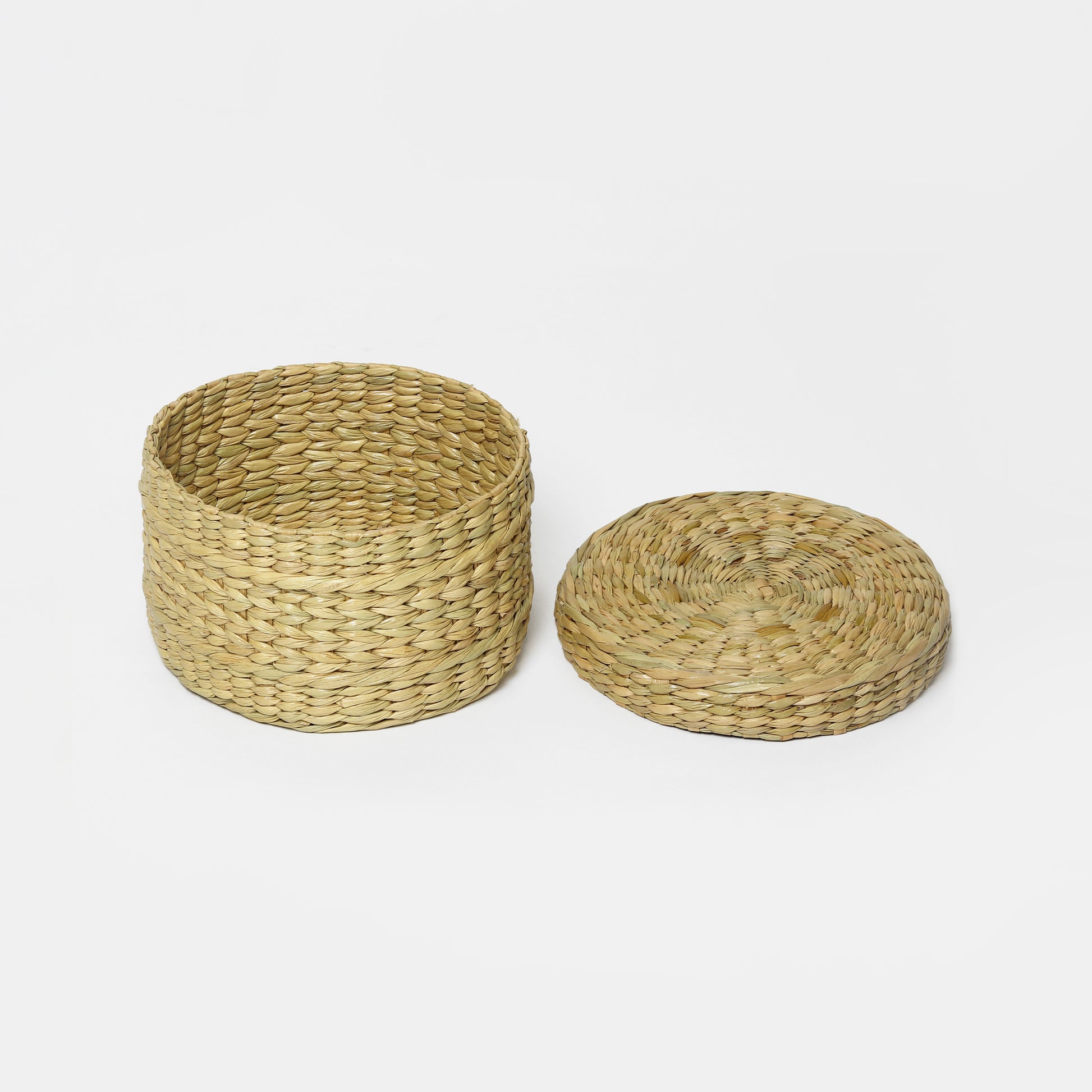 Round Seagrass Lid Box