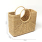 Seagrass Cane Handle Bag Dimension