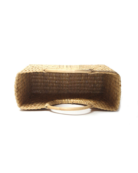 Seagrass Cane Handle Bag from inside