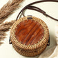 Round Rattan Sling Bag