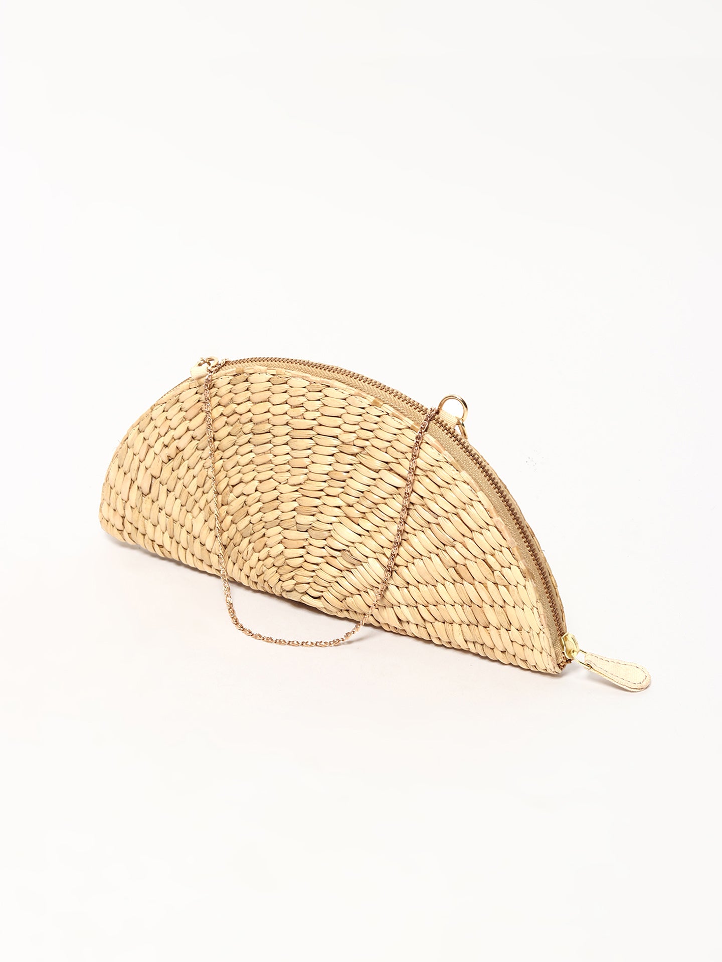 Straw Clutch Bag | Half Moon Clutch | Sling Bag