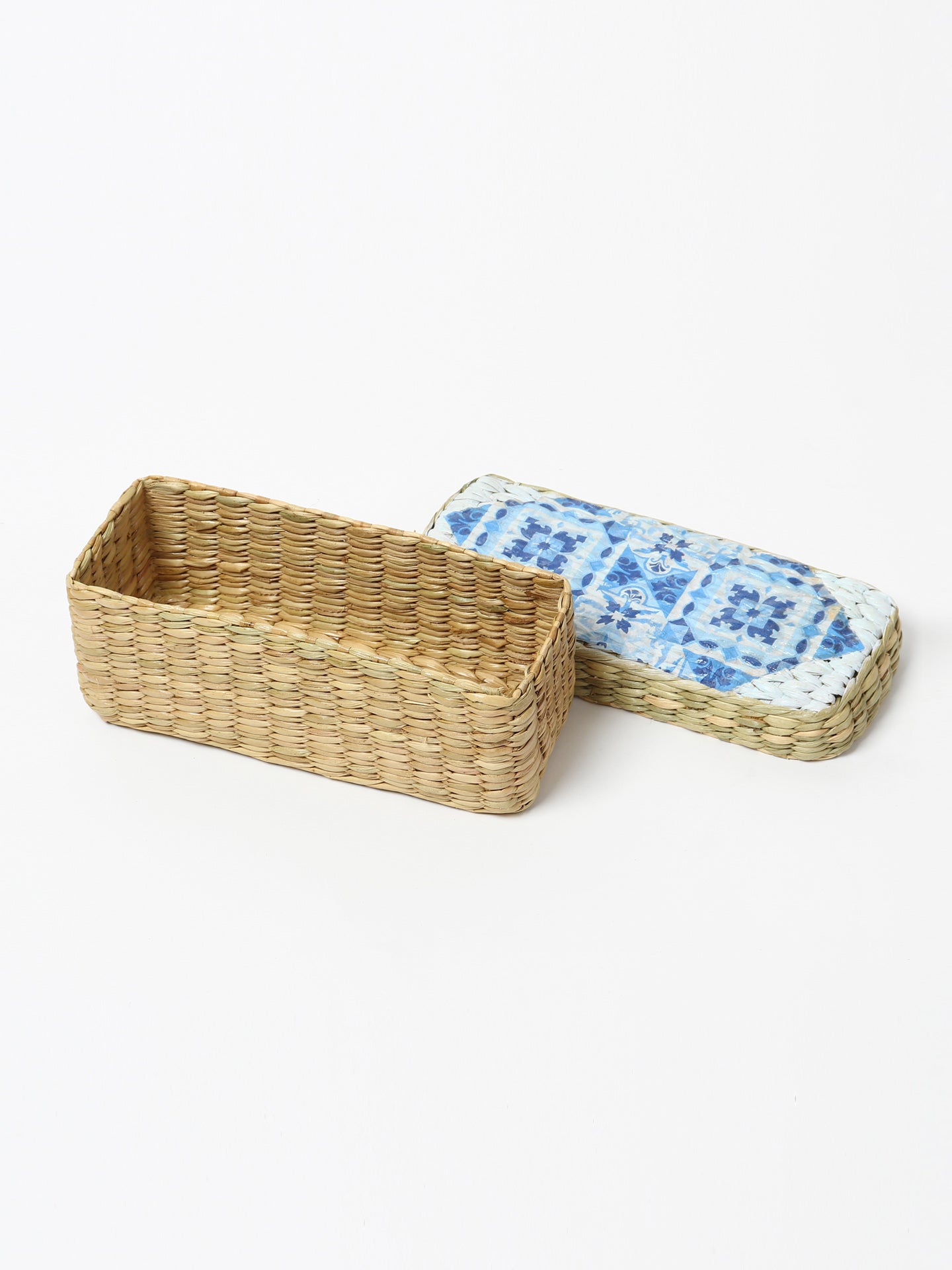Long Size Seagrass Lid Box