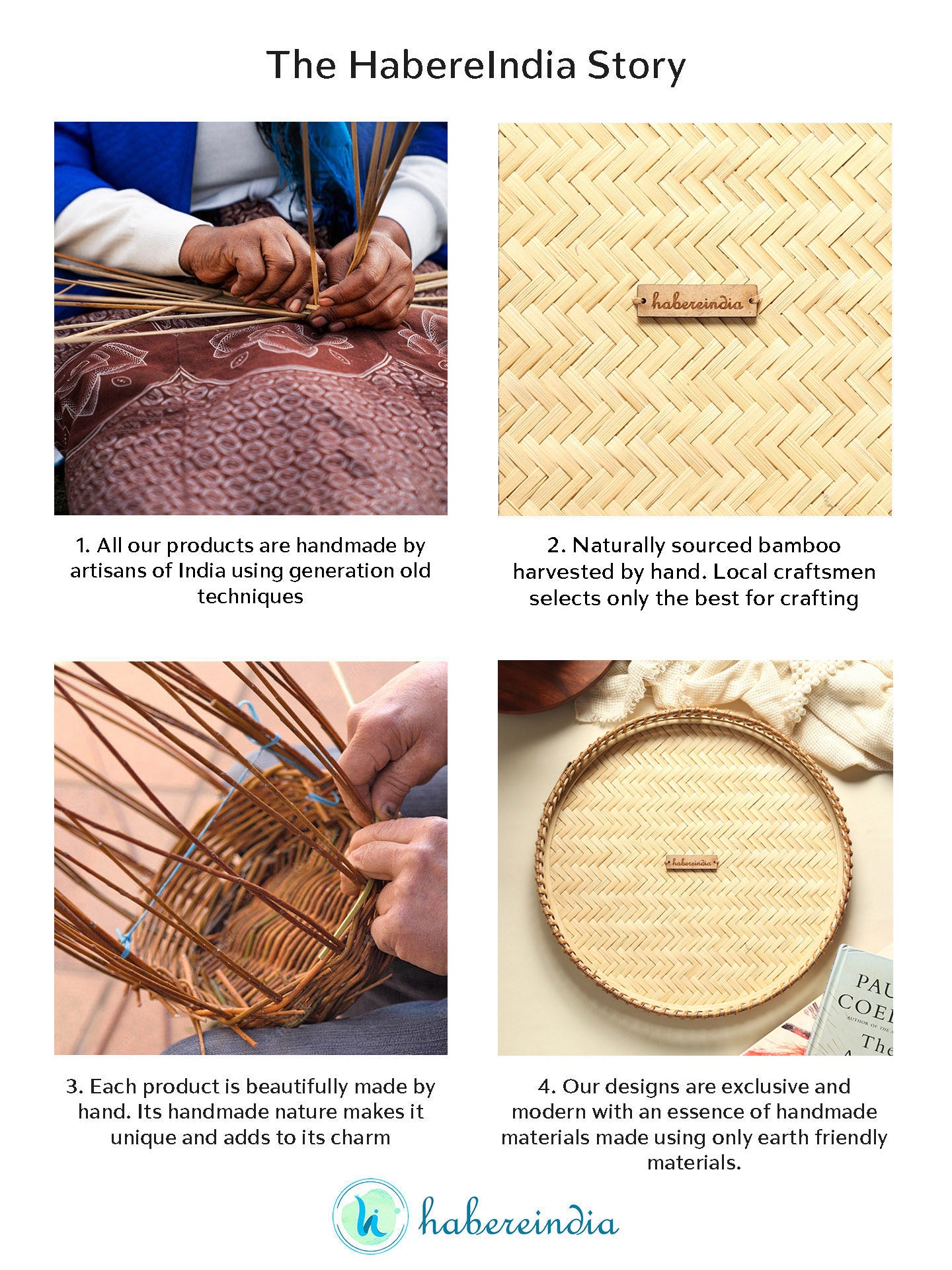 Bamboo Tray &  Cane Gift Hamper Tray Set