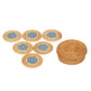 Rattan Coasters | Tea Coasters - Blue
