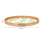  Cane Tray Round - Flower Mosaic