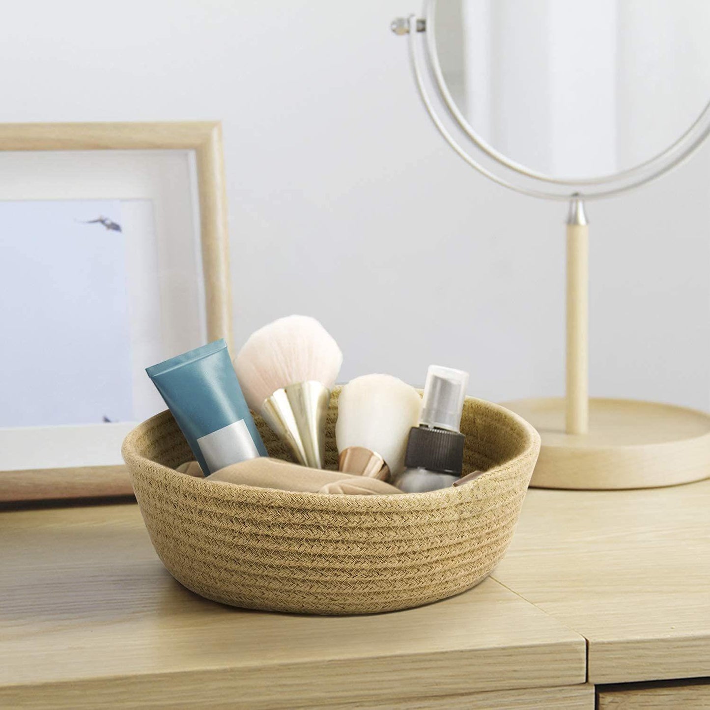 Natural Jute Round Utility & Storage Basket (Medium)