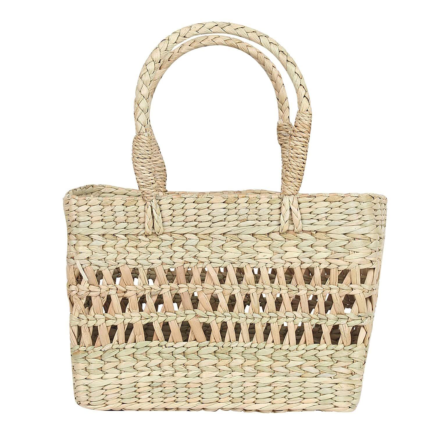 HabereIndia Straw bag/Kouna Reed tote bag/sea grass bag/dry