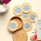 Rattan Coasters | Tea Coasters - Blue