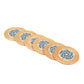 Rattan Coasters | Tea Coasters - Blue